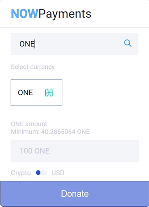 Donate with crypto