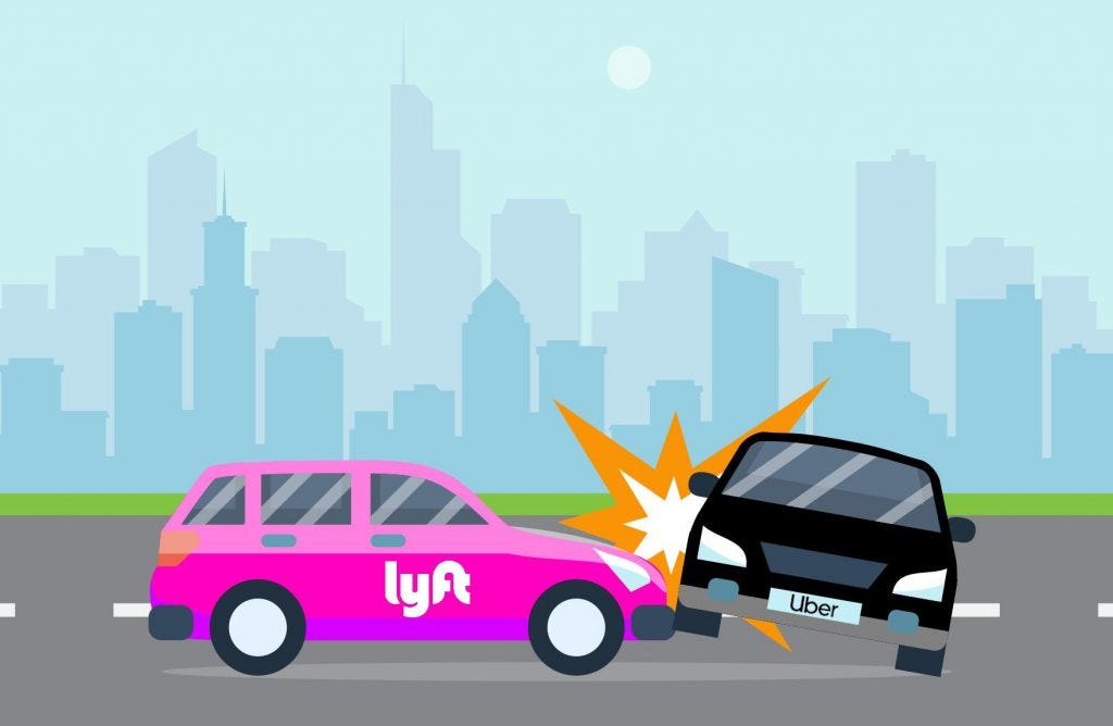 lyft car accident graphic