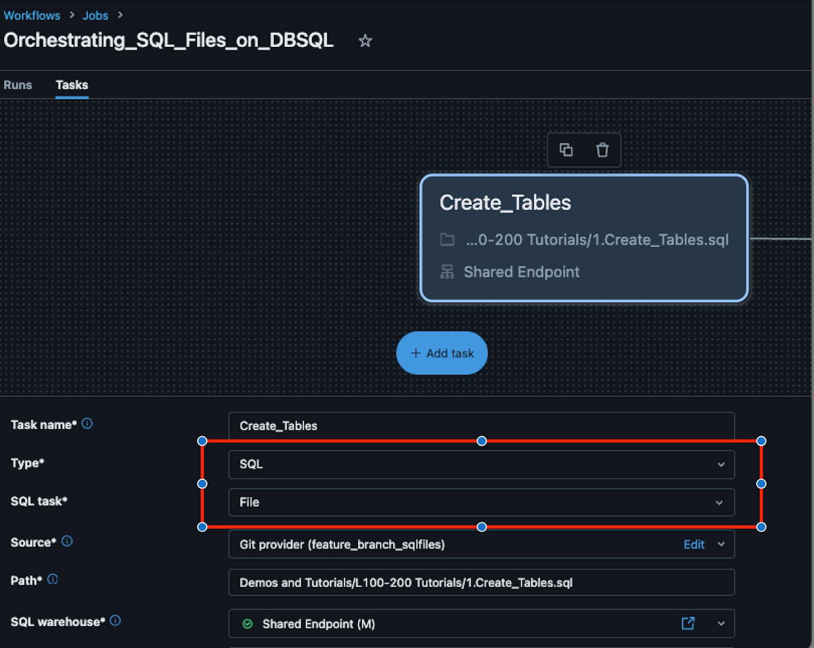 Orchestrating SQL Files From Git on DBSQL