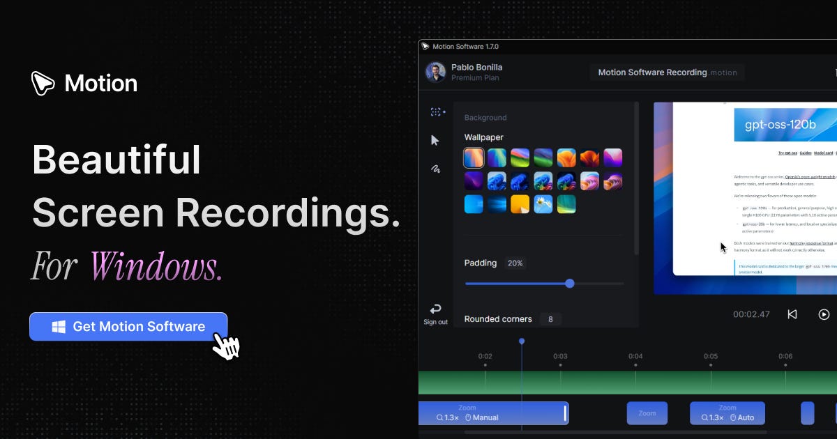 Motion — The modern screen recorder for Windows