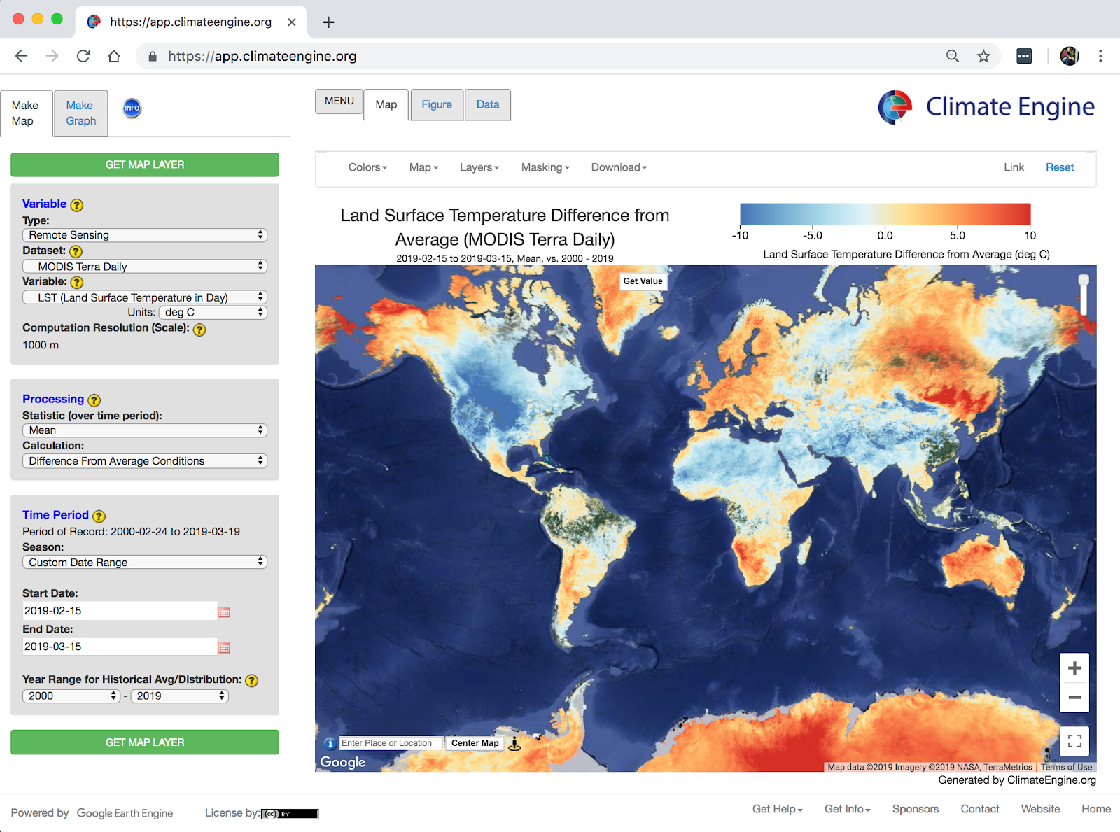 Climate Engine maps and time series help scientists and managers see ...