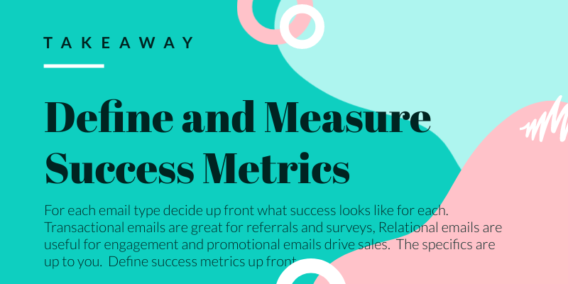 Takeaway: Define and Measure Success Metrics
