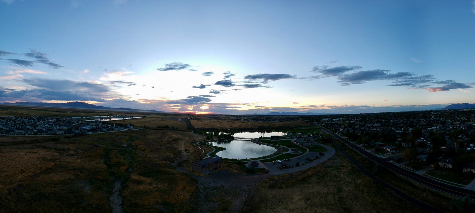 Telephoto view of the park