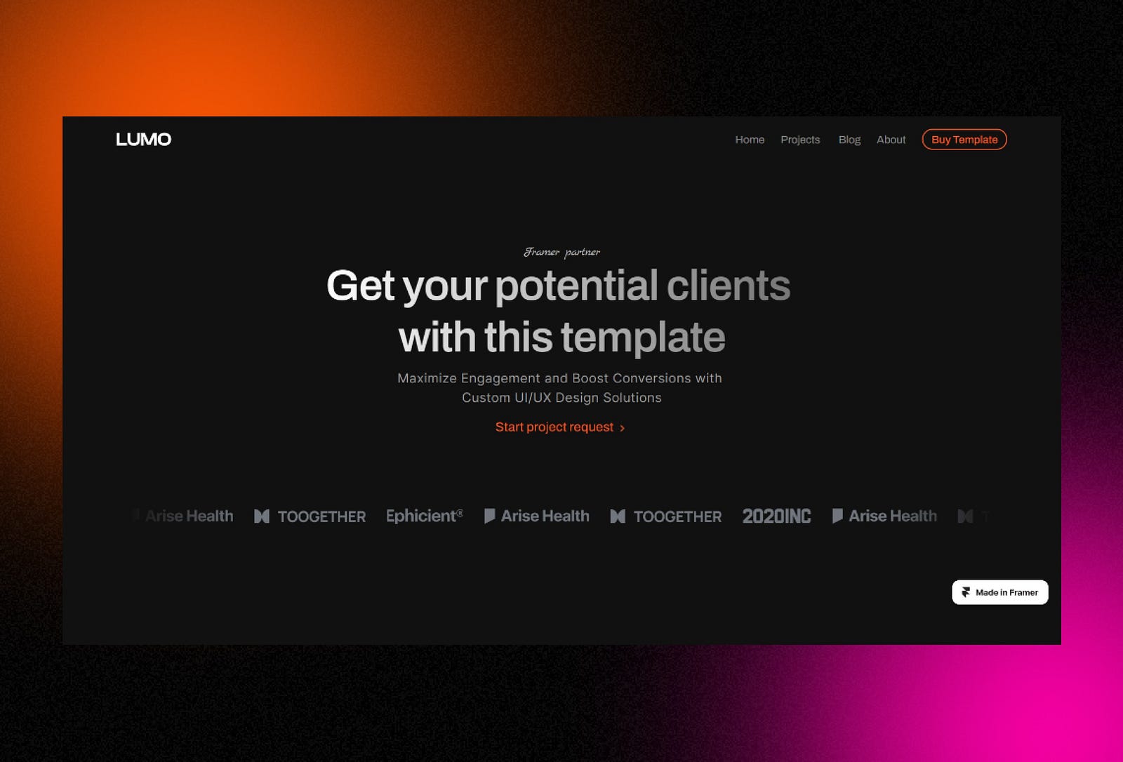 LUMO Framer Template