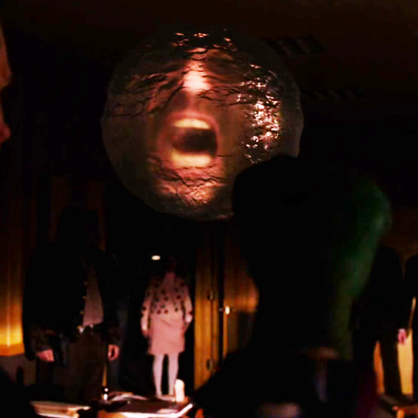 the bob orb screams before Freddie raises his green glove to punch it