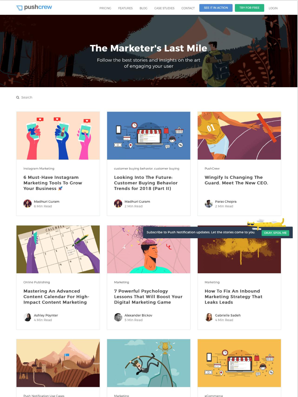 this is a great way to appeal to busy blog subscribers let them know the articles are helpful short and sweet - building your blog following instagram