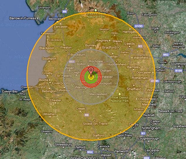 tsar bomba blast radius