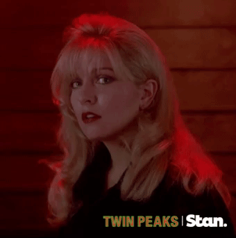 Laura Palmer in interior Roadhouse lighting animated GIF