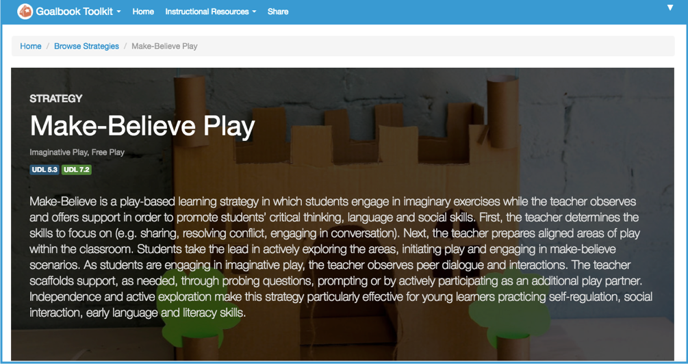 Introducing Early Learning Strategy Pages in Goalbook Toolkit