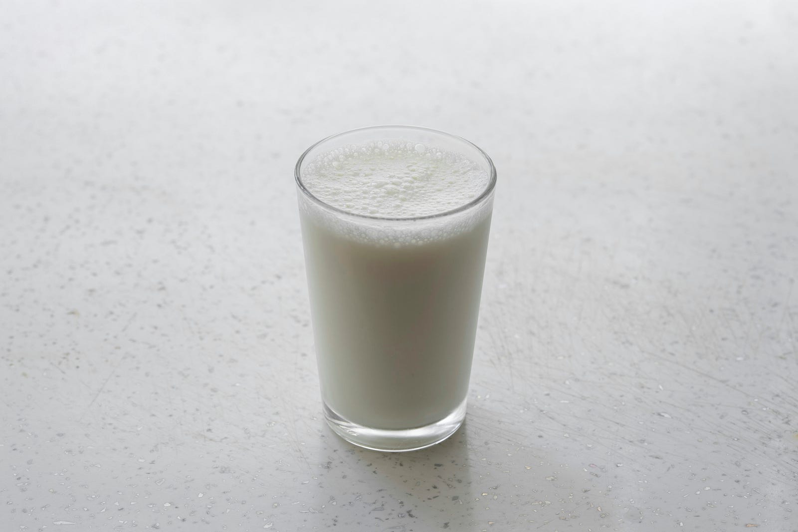 A glass of milk. Fortified milk is rich in vitamin D.