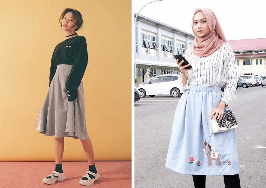  Korean  Style  untuk Hijab Fashion  Lihat Inspirasinya Yuk 