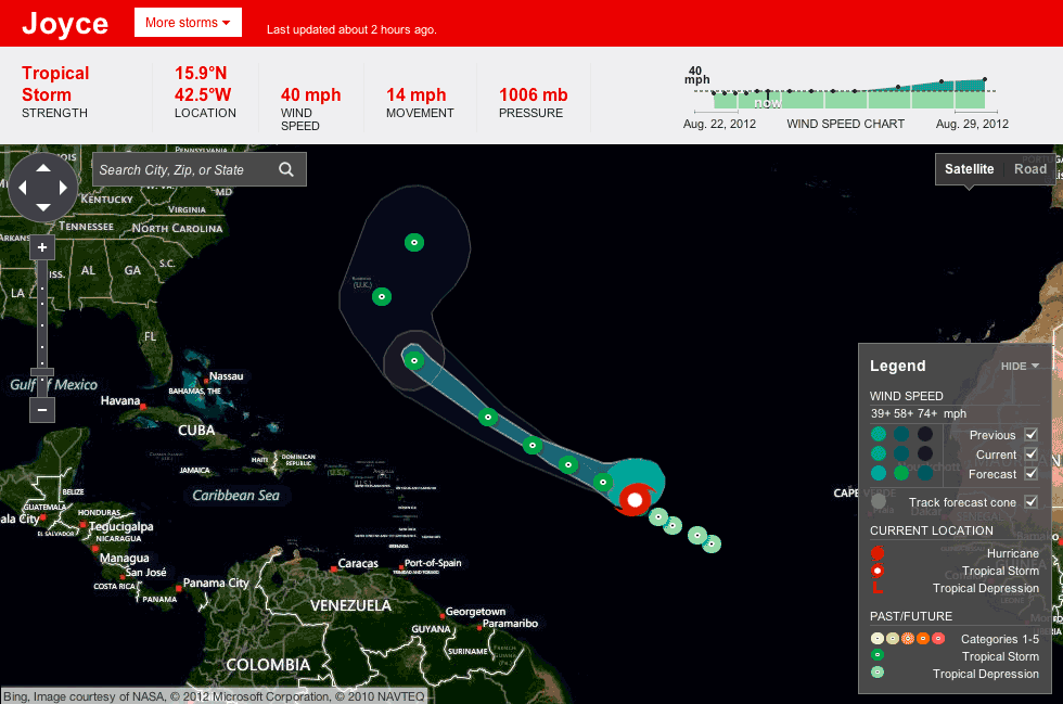 New Hurricane Tracker for the Weather Channel Hi.Stamen