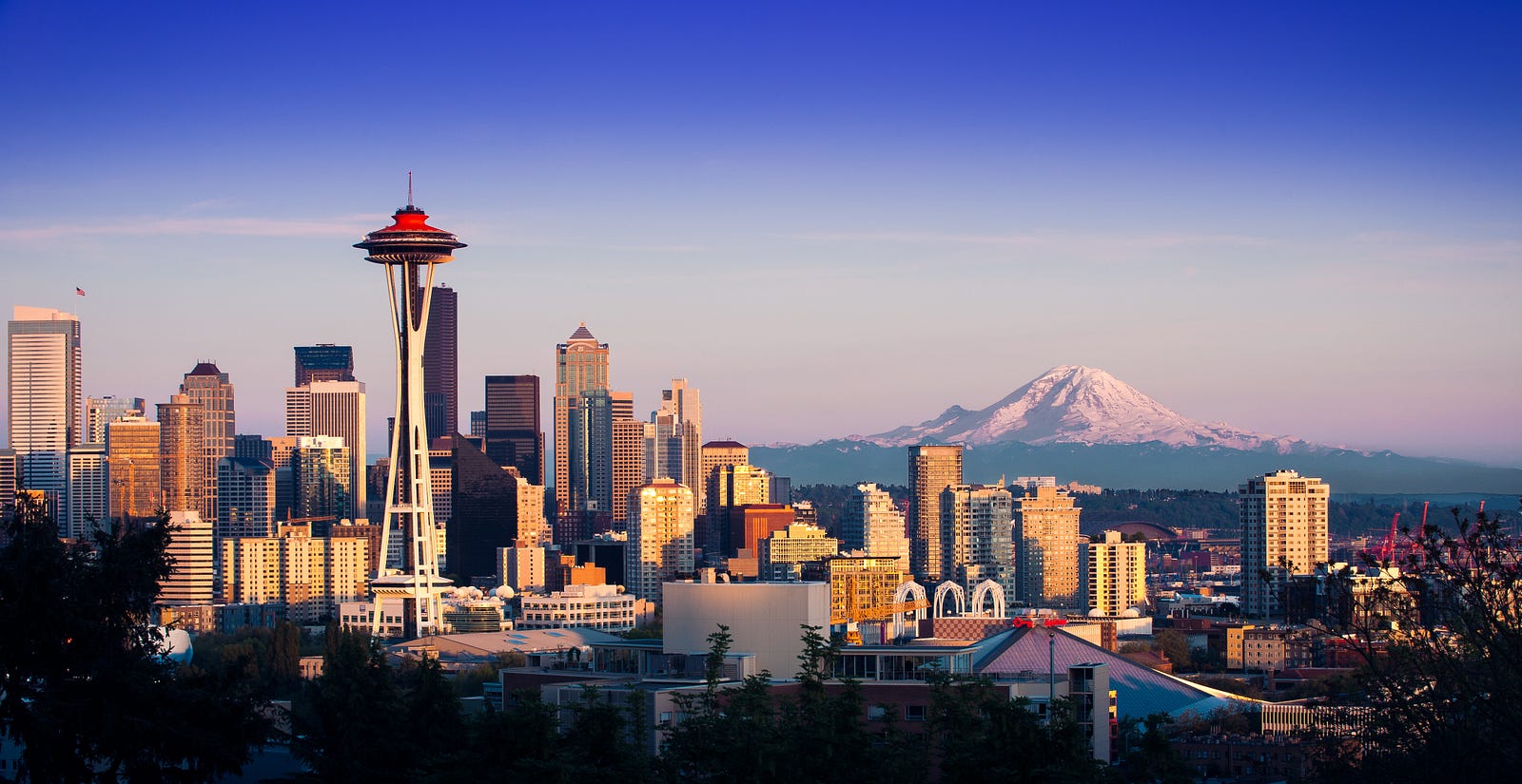 Seattle skyline. The Space Needle is in the left foreground, and Mount Ranier is in the distant right. Vitamin D insufficiency is associated with a higher risk of diabetes, at least for adults with pre-diabetes.