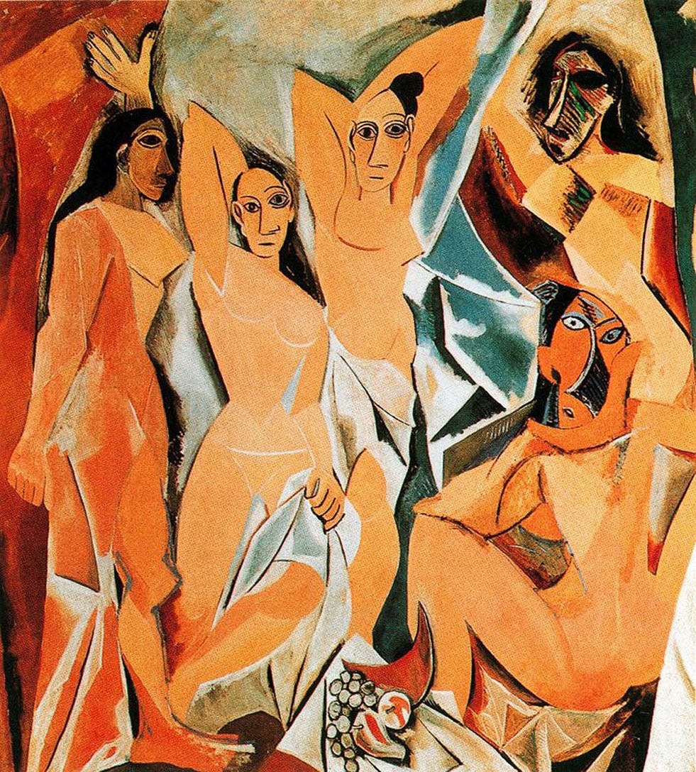 《亞維農的少女》（法語：Les Demoiselles d'Avignon) -畢卡索 (1907)
