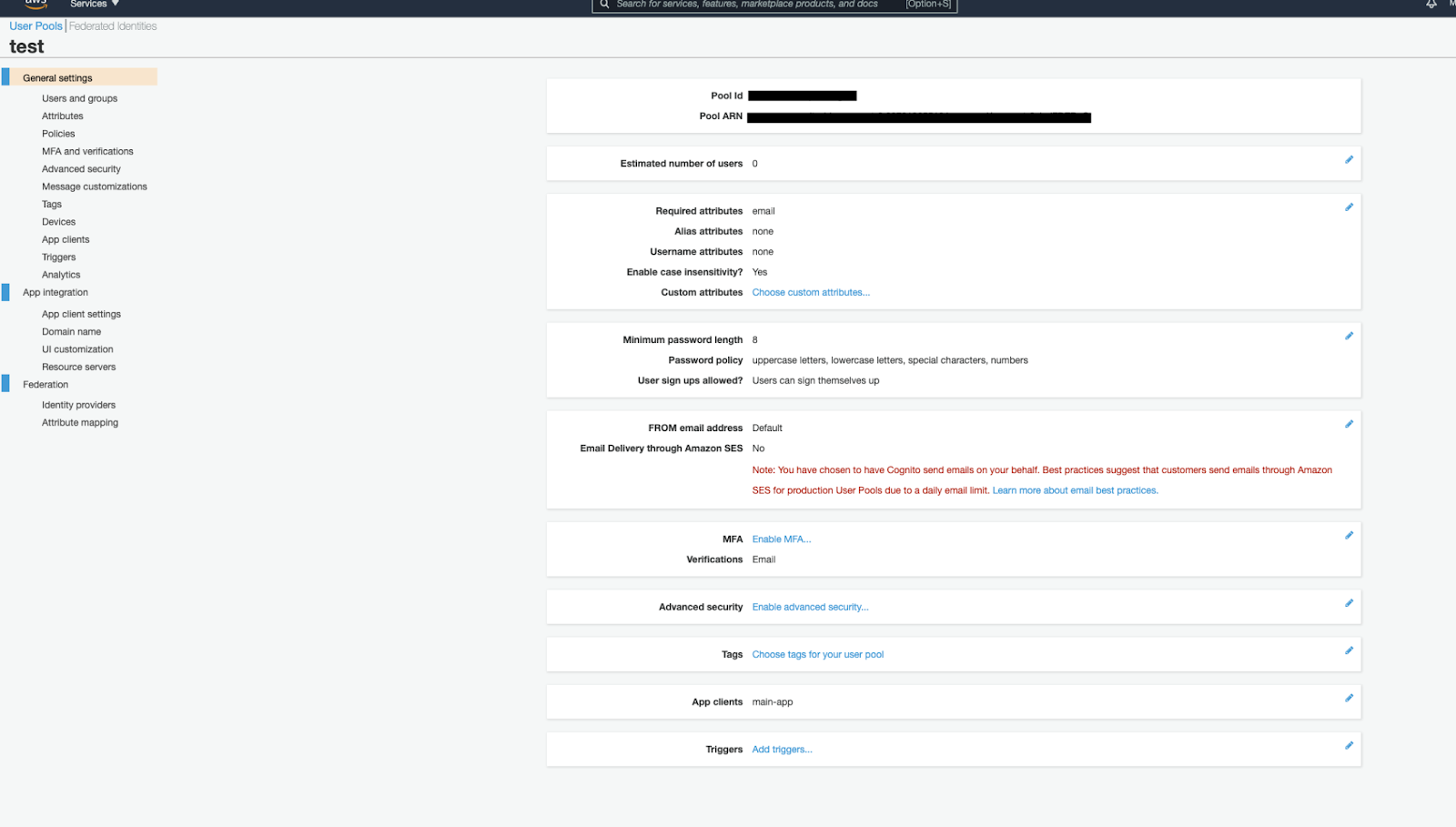 User Pool