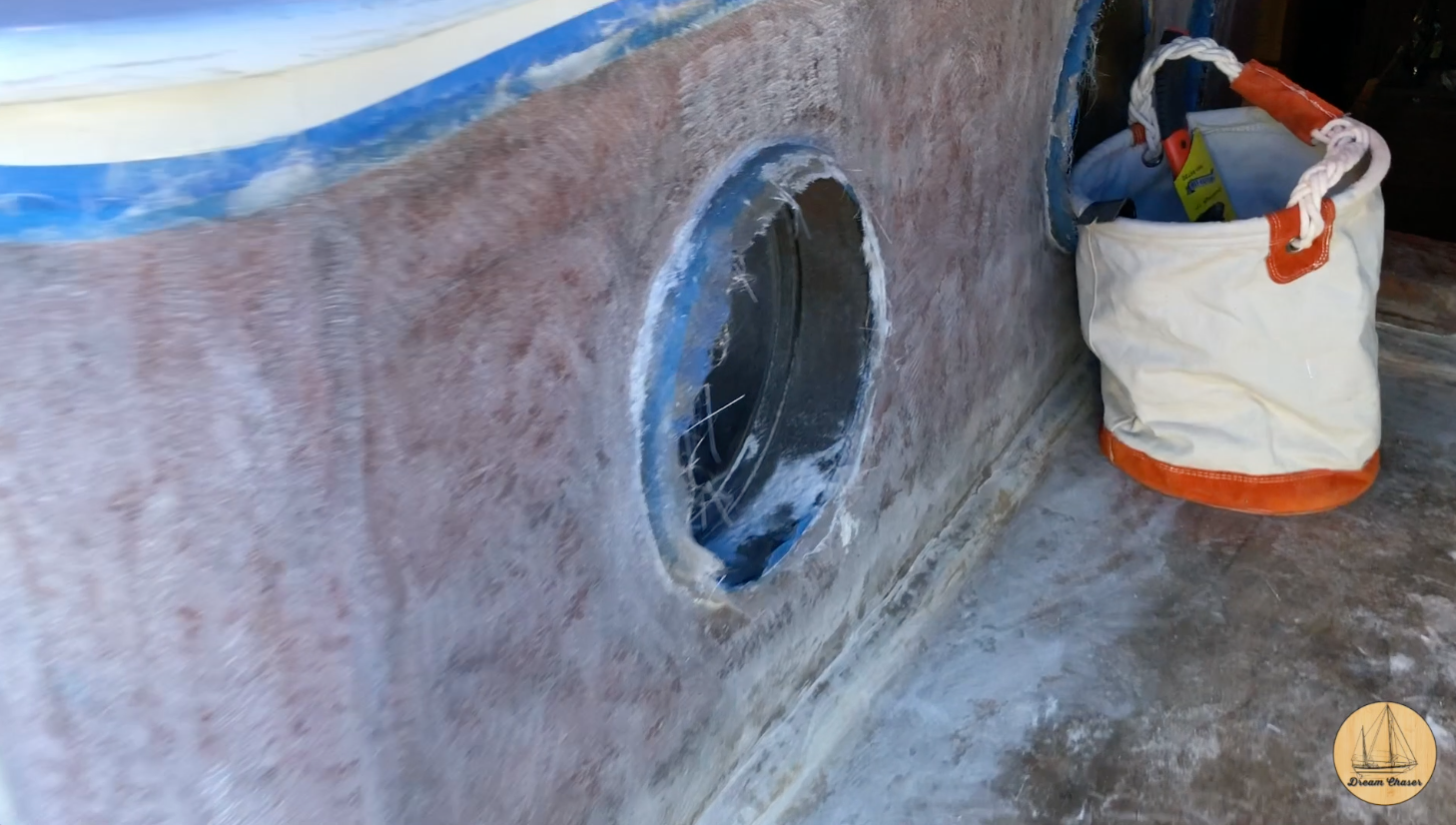 Fiberglassing the Coachhouse Begins