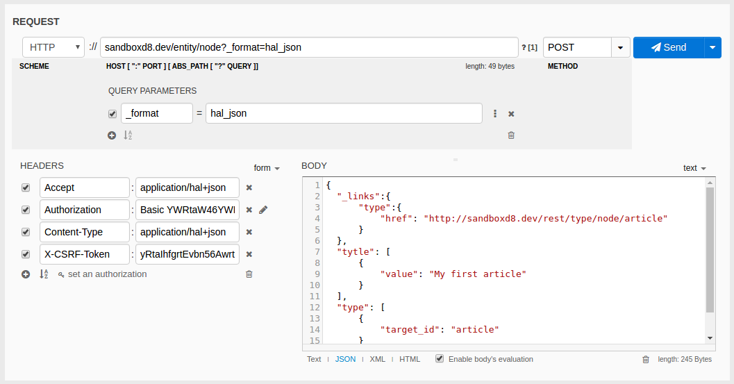 request get curl example RESTful â€“ Drupal start quick Services Web 8 in codeburst guide