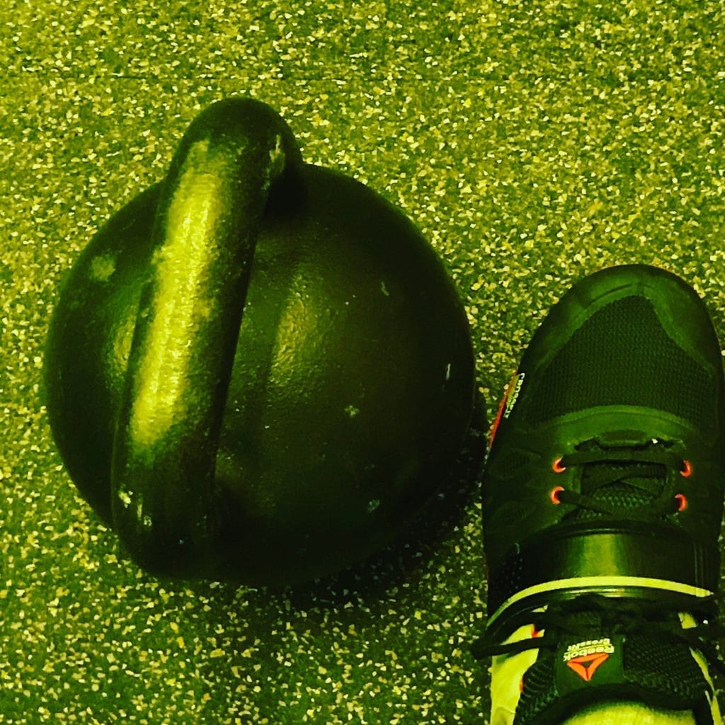 kettlebell weightlifting shoe gym floor intermittent fasting session