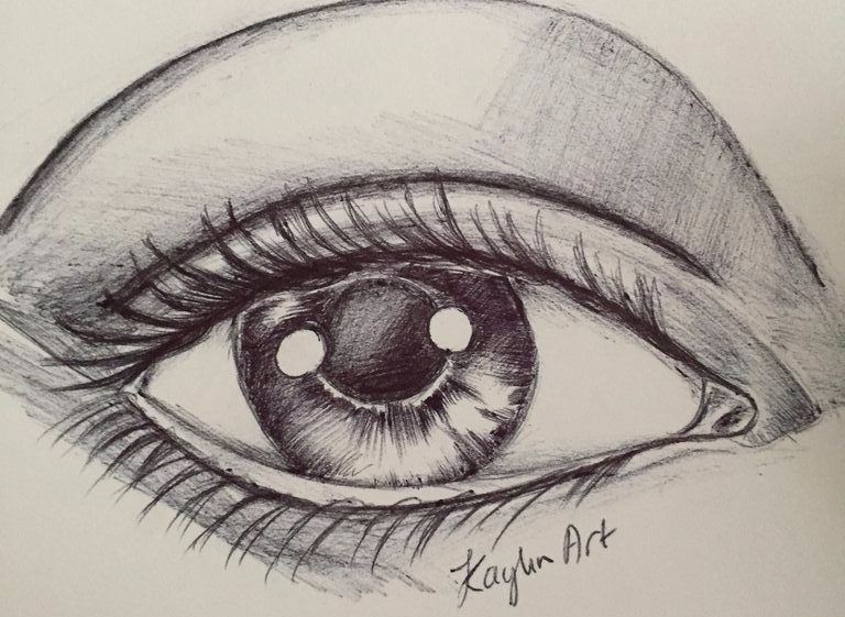 Realistic Eye Drawing In PEN! (Original Artwork) – KaylinArt – Medium