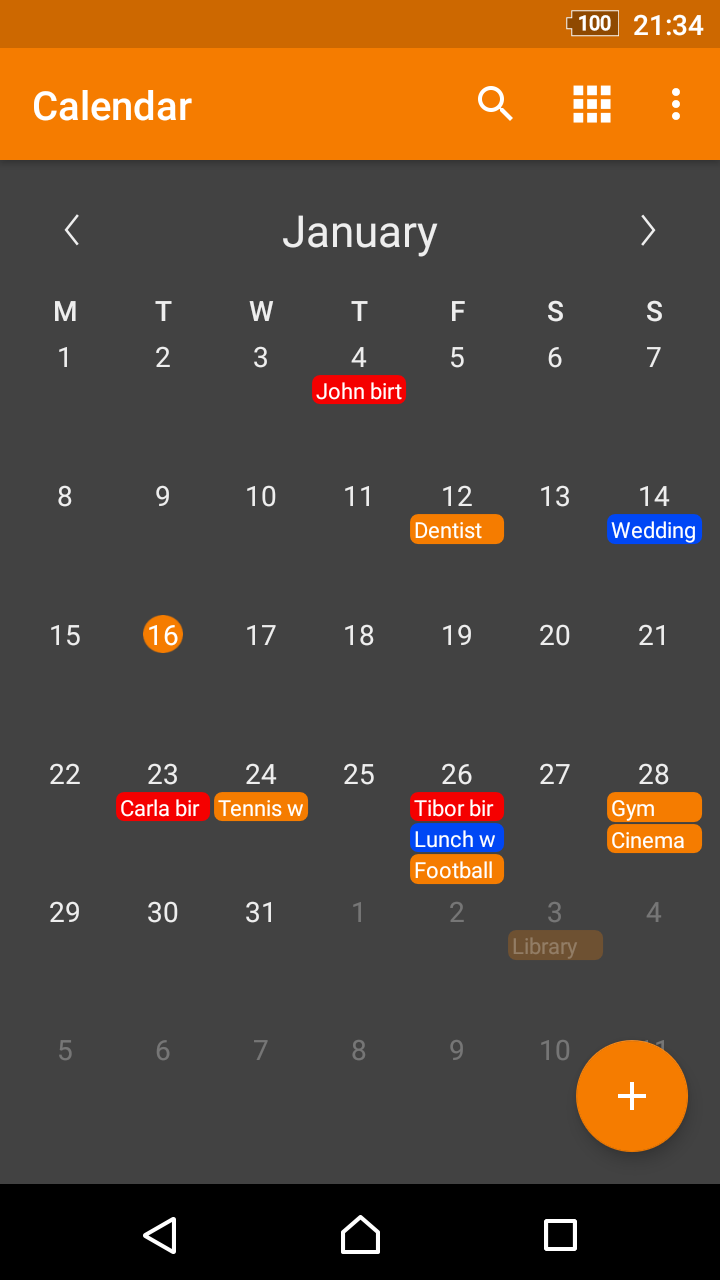 Android Custom Calendar with events Patel prashant Medium