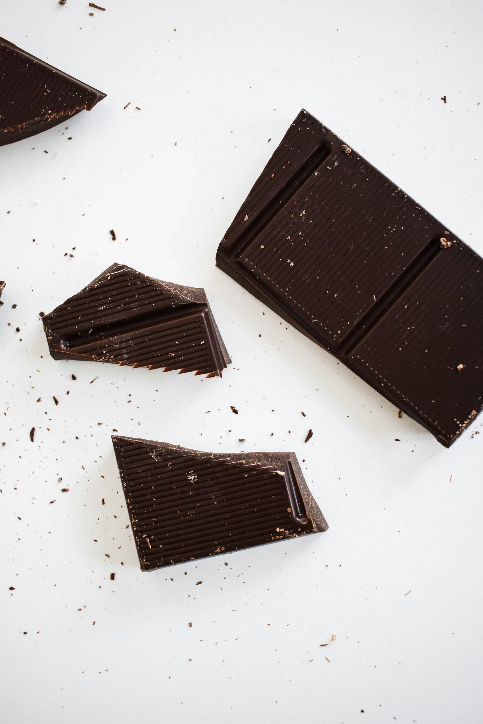 Pices of dark chocolate. Weight maintenance does not require sticking to a strict, rigid diet.