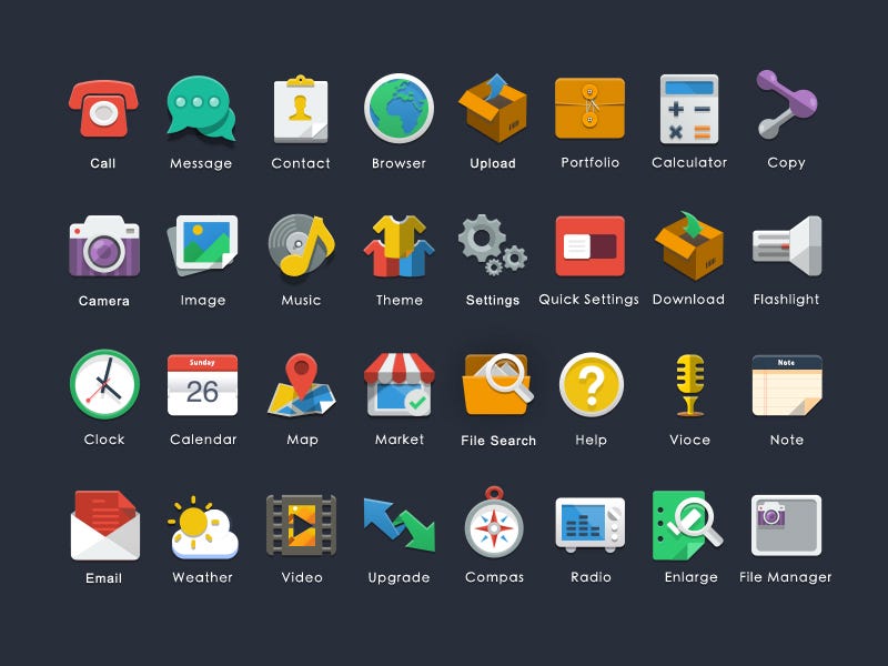 Flat icons pt.3 – The Iconfinder Blog