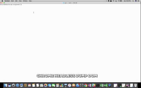 Chrome Headless Dump DOM