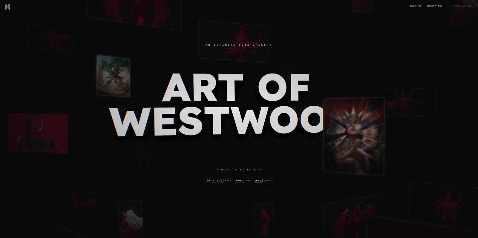 Art of Westwood, A 3D WebGL/Three.js Gallery