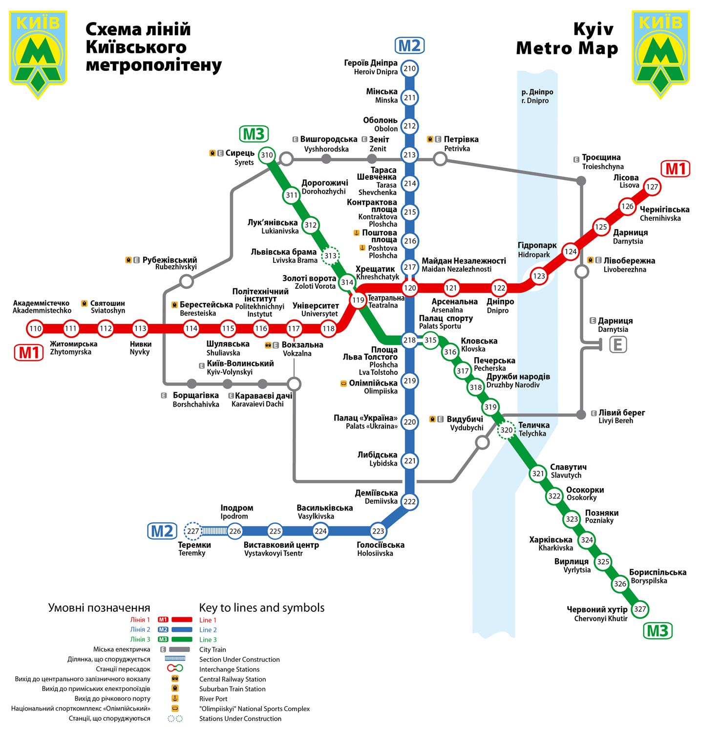 Карта метро київ