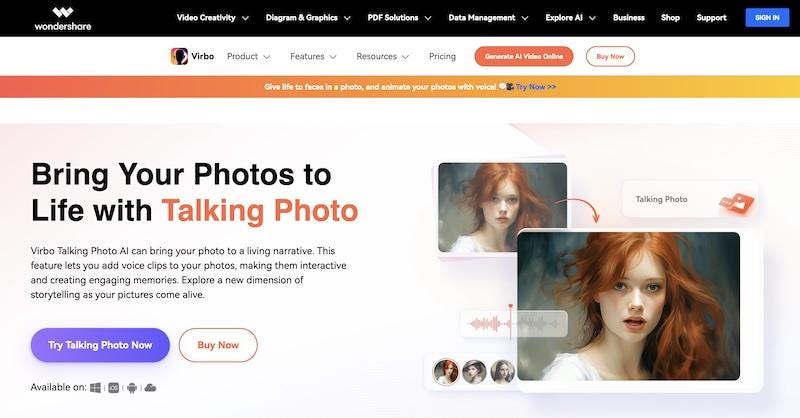 virbo talking photo online tool