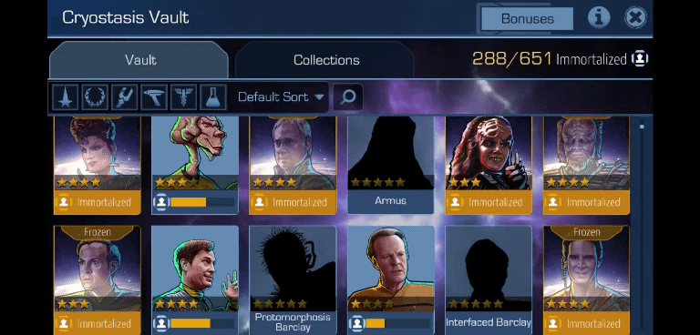Look at all the crew I've collected, and all the blank spaces that I would ache to fill.