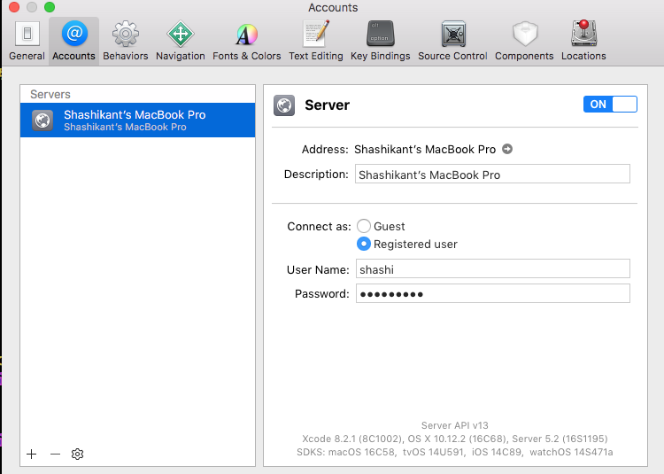 macos server 5.5 xcode server setup