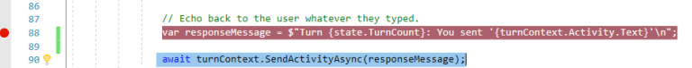 Developing Echo Bot using Microsoft Bot Framework V4 4