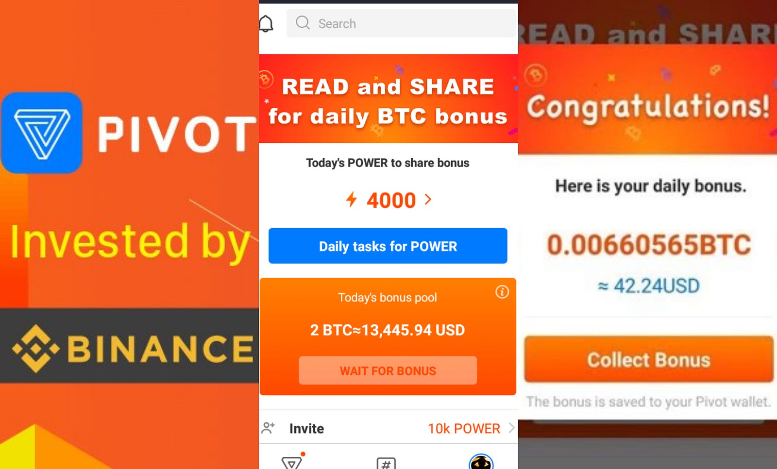 How to earn btc from pivot