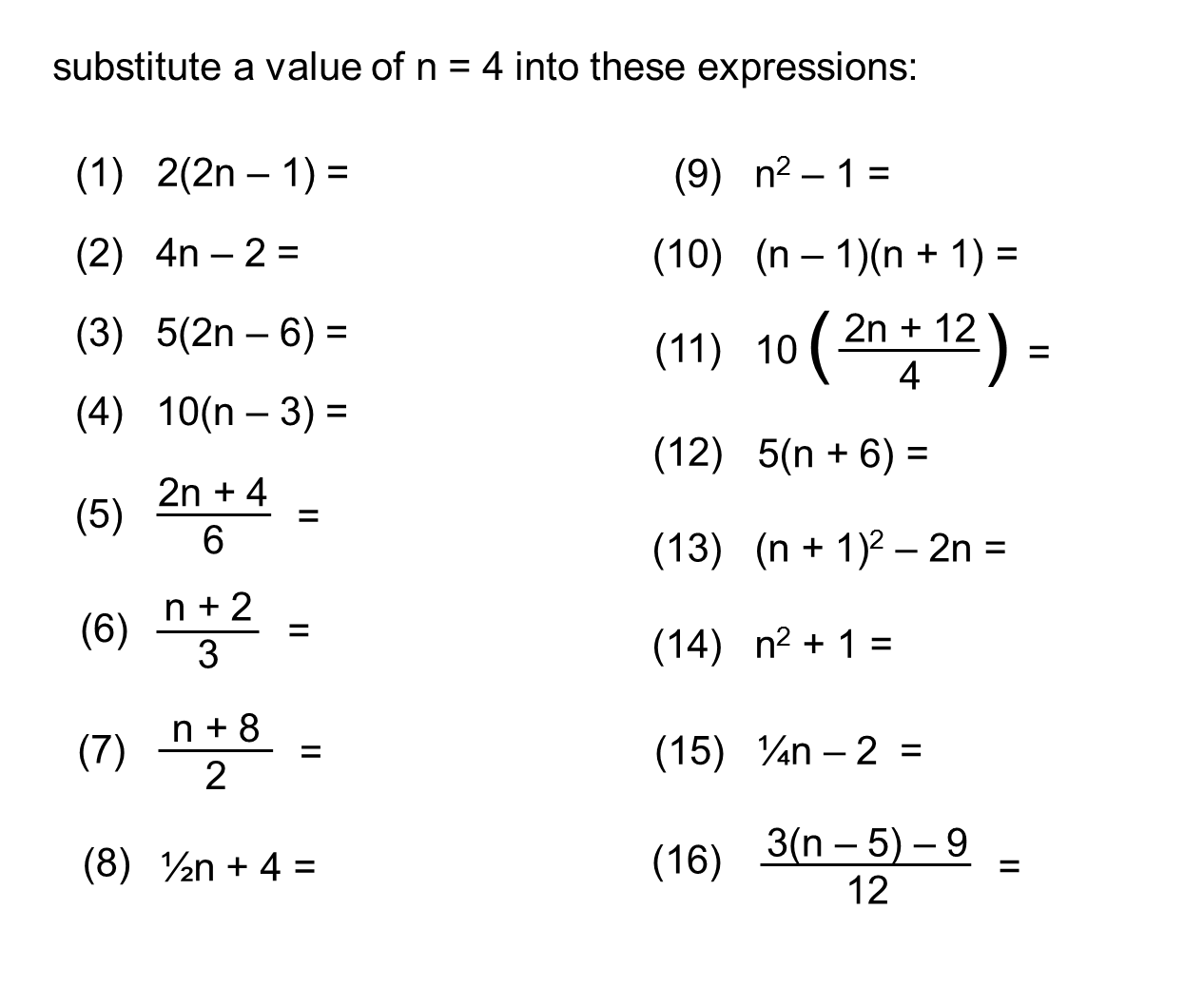 Algebraic Expressions Guess The Misconception EEDI Medium