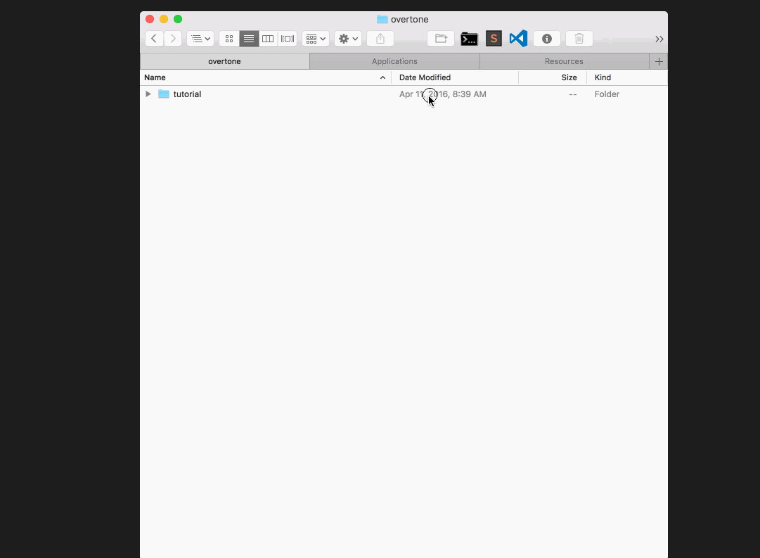 open folder in visual studio code mac