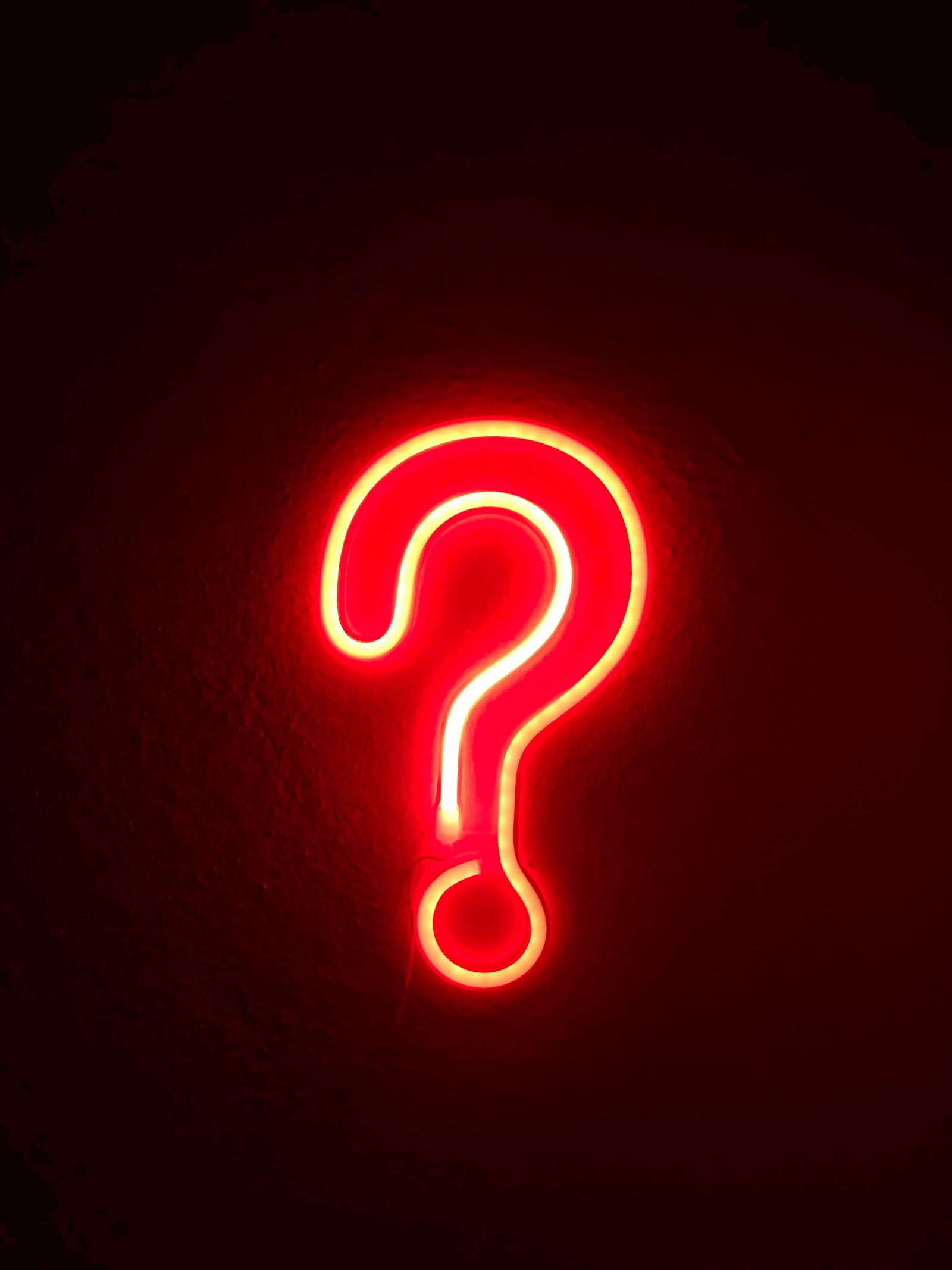 A neon question mark. The jury is still out on the Blueprint anti-aging program.