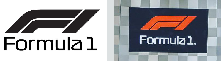 Inconsistent Formula 1 wordmarks