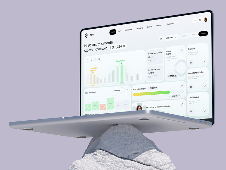 Trivi CRM System Dashboard by Jack L. for RonDesignLab ⭐️