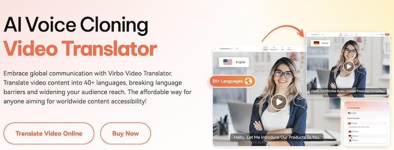 virbo ai video translator feature