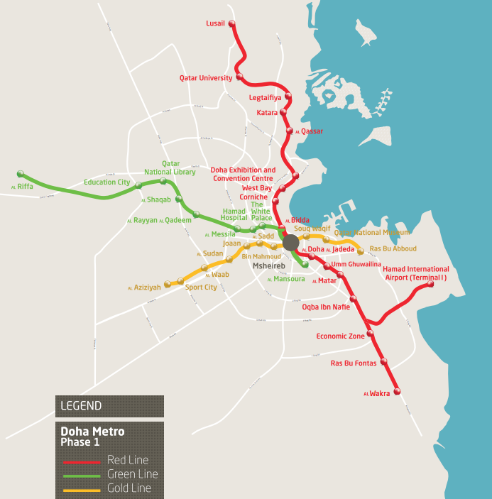 Doha Metro Rail Map