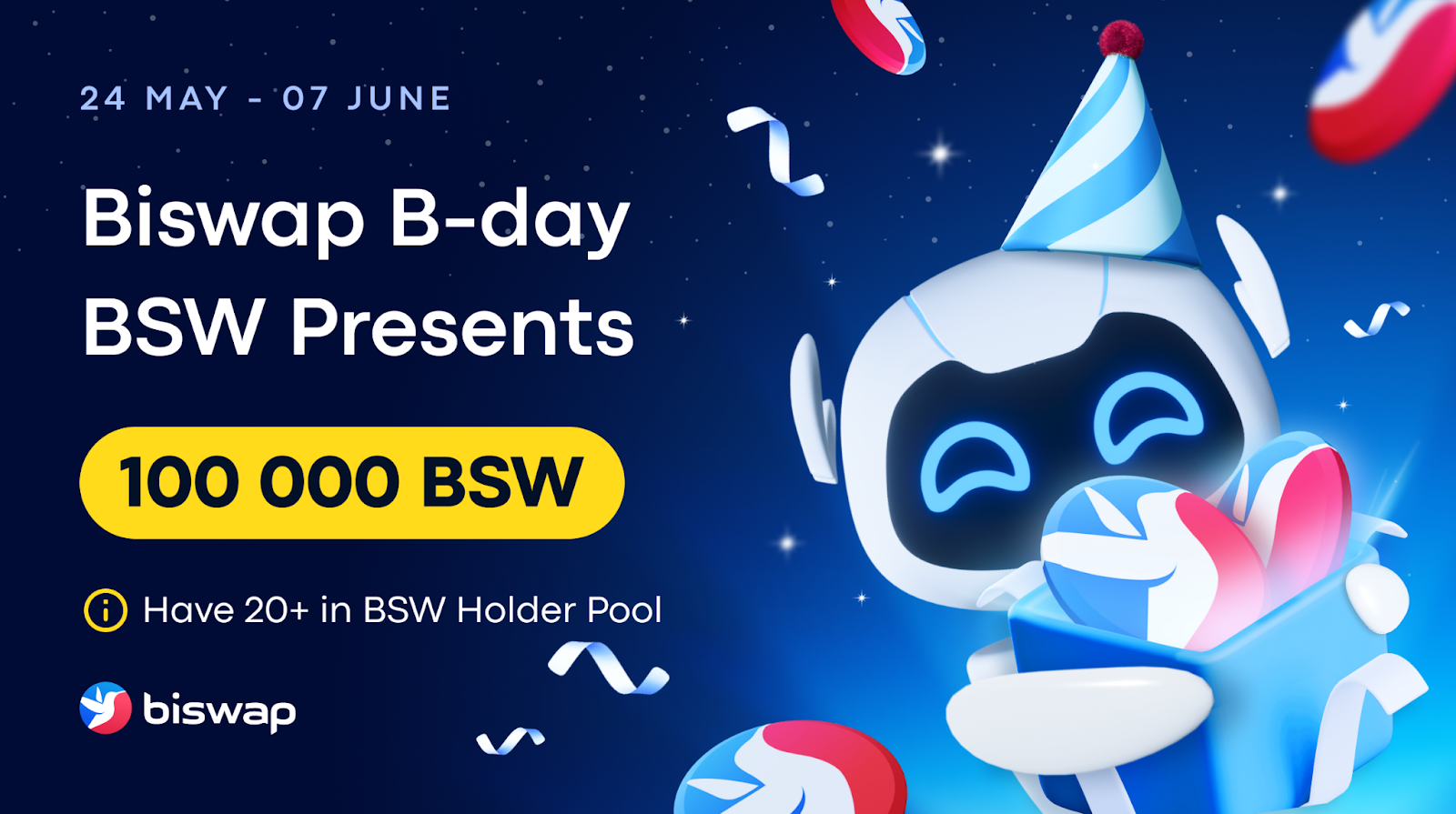 Biswap B-Day BSW Presents | Split 100 000 BSW! – 🌐 Biswap News Portal