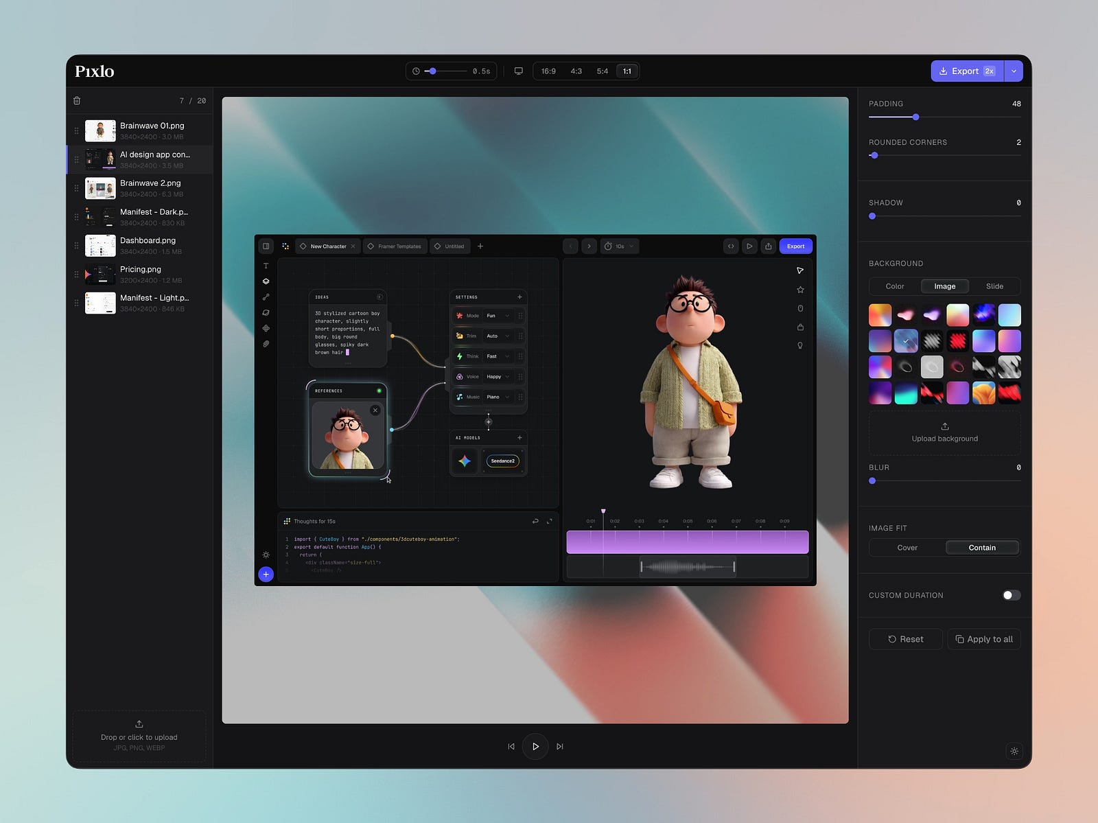 Pixlo — Still images. Moving Story