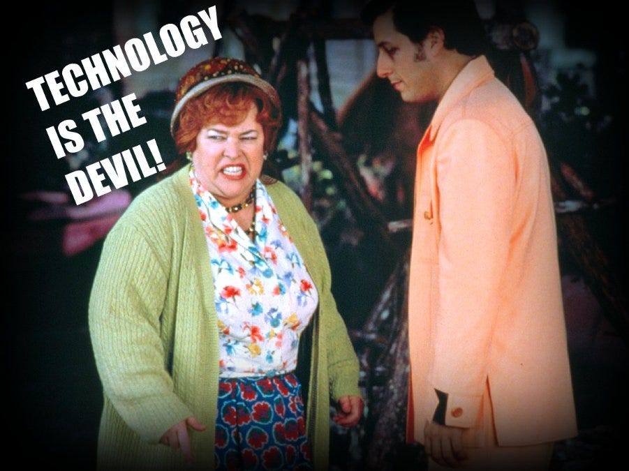 Mama says Ben Franklin, Foosball, and Technology is the Devil