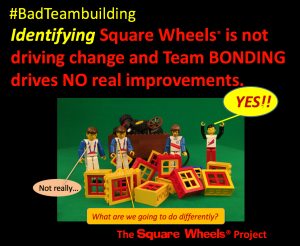 Badteambuilding is a theme of perception by Scott Simmerman of The Square Wheels Project