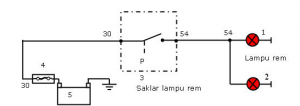 Gambar Rangkaian  Lampu  Kepala Sepeda Motor