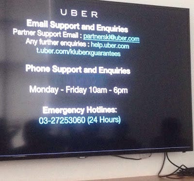Uber support hotline