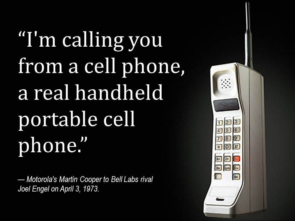 Throwbackthursday The First Mobile Phone Call Was Made 42 Years Ago