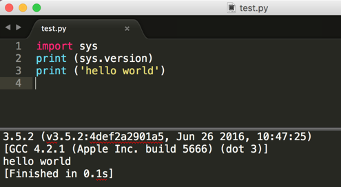 Sublime text 3 python repl