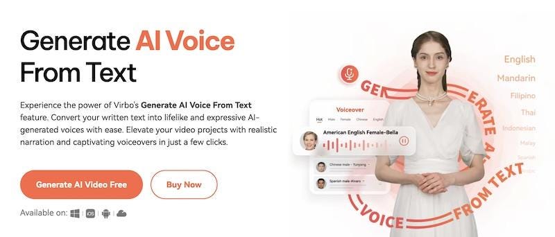 virbo ai voices feature